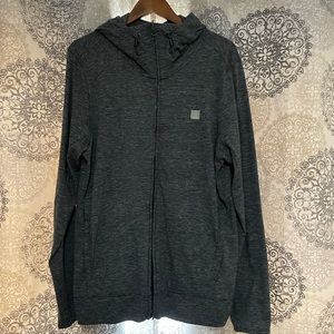 Bench Dark Grey Mens Zip-Up Hoodie